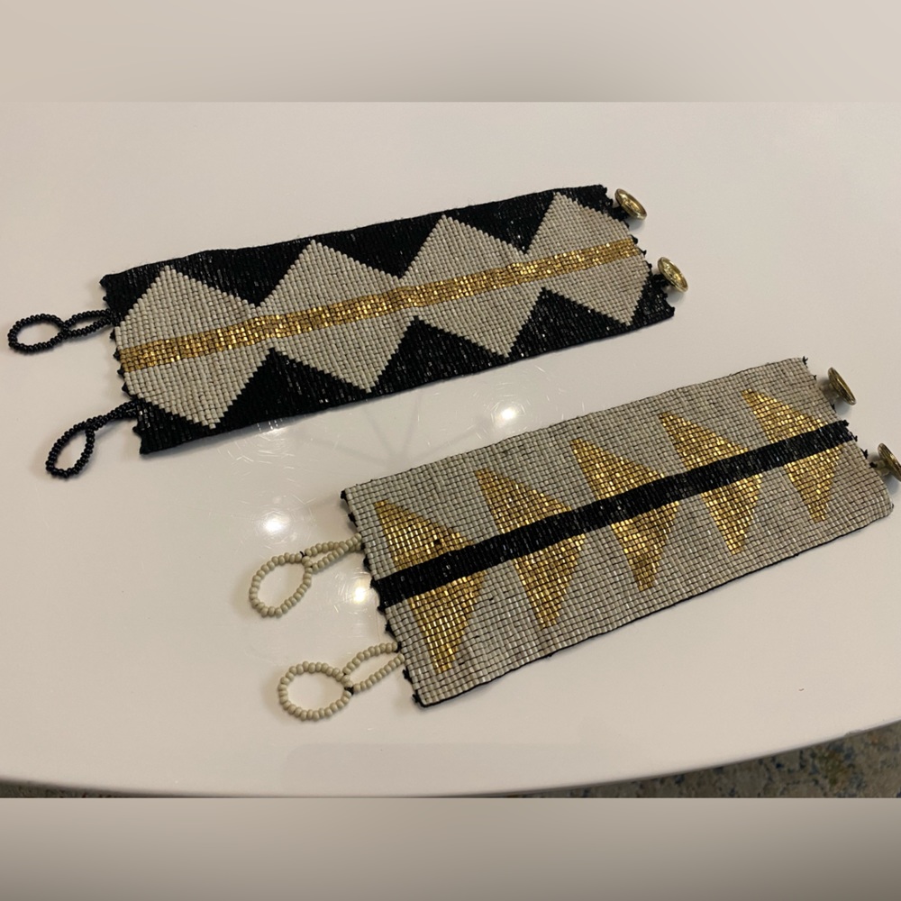 Beaded Cuff bracelets. Handmade !